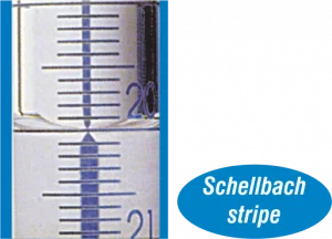 Burette, with PTFE detachable stopcocks in Schellbach stripe, Class AS