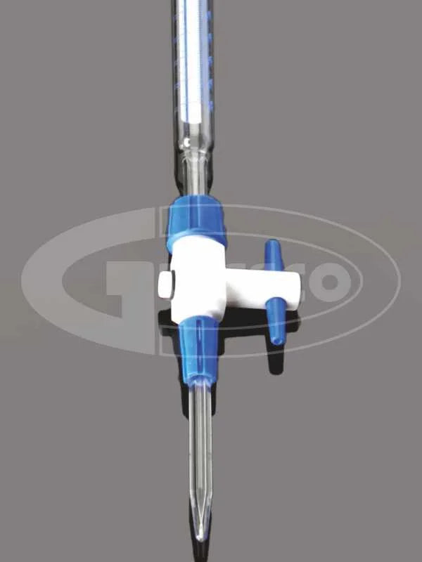 Burette, with PTFE detachable stopcocks in Schellbach stripe, Class AS