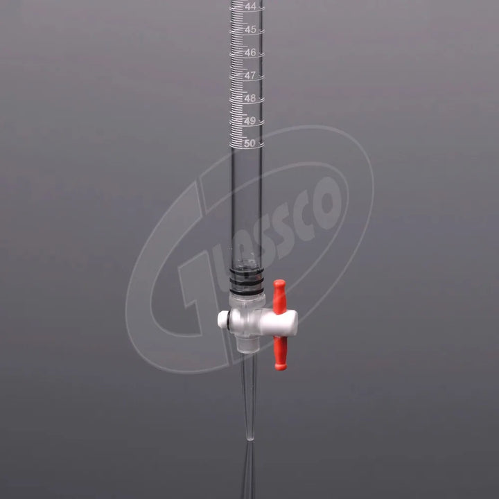 Burette, Acrylic (Polymethyl Methacrylate) with PTFE stopcock