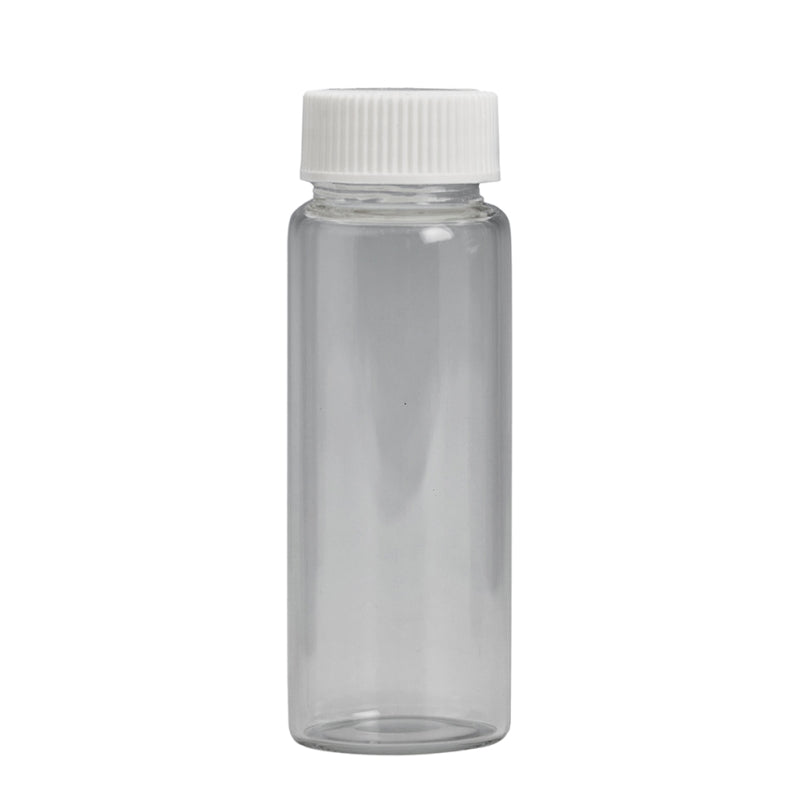 Glass scintillation vial with linerless plastic cap